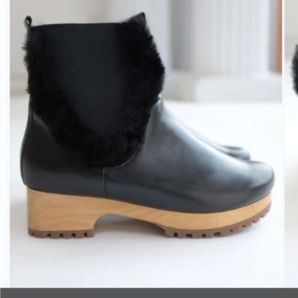 Beklina clog boot alpaca lined